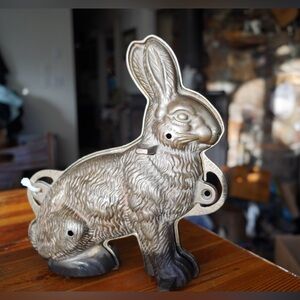 Vintage Griswold #862 & #863 Rabbit Bunny Cast Iron Cake/Chocolate Mold Erie PA